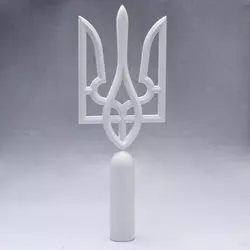 Заготівля новорічна Верхівка Тризуб 24 см пластиковий