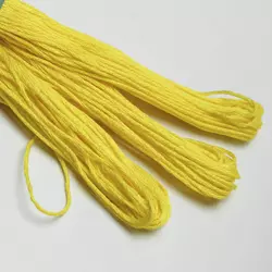 Нитки мулине Peri 8 м, египетский хлопок, лимонные