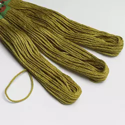 Нитки мулине Peri 8 м, египетский хлопок, светлые зелено-оливковые