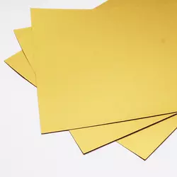 Папір щільний дизайнерський двосторонній 21х29,7 см, золота, 130г/м2, №65, Folia