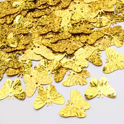 Паєтки Метелики 1,7х2,3 см золоті