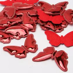 Аплікації патчі Метелик екошкіра 5,5х4 см глянець червоні