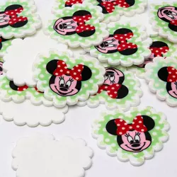 Кабошон планер 3,3х3,2 см Мінні Маус у серці (Minnie Mouse)