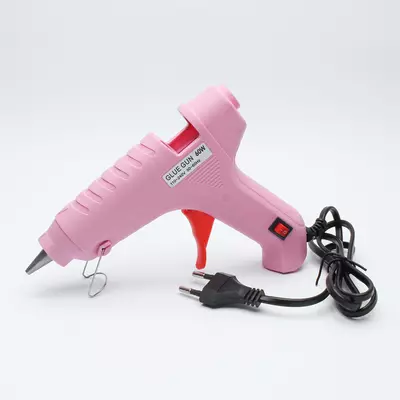 Клейовий пістолет для клею d=1,1 см 60W SD-102 великий рожевий