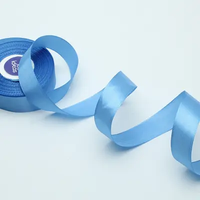 Стрічка атласна 2,5 см синя