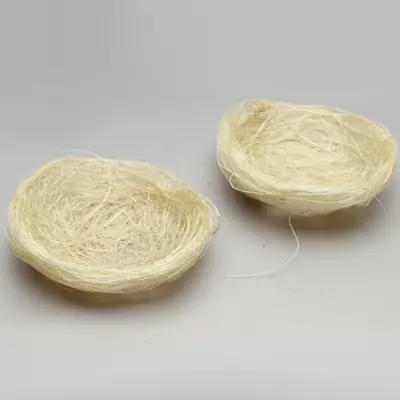 Пасхальне гніздо із соломи молочне d=8 см