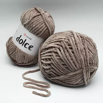Плюшева пряжа YarnArt Dolce (Дольче) №754 сіро-бежева 100 гр., 120 м