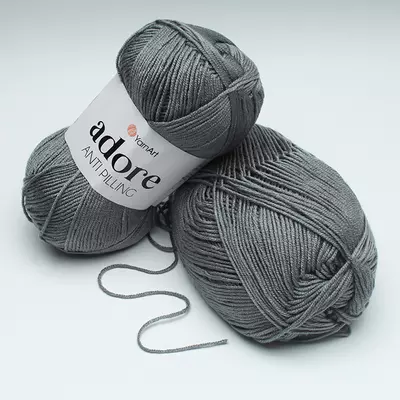 Пряжа акрилова YarnArt Adore AntiPilling (ЯрнАрт Адор анти-піллінг акрил) №347 грифельна 100 гр, 280м
