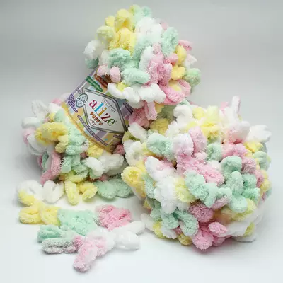 Пряжа Alize Puffy Color (Алізе Пуффі Колор) №5862 різнокольорова 100 гр., 9,2 м