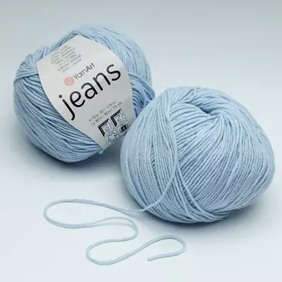 Пряжа бавовна з акрилом YarnArt Jeans(ЯрнАрт Джинс) №75 світло-блакитна 50 гр., 160 м