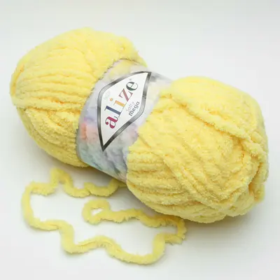 Пряжа Alize Softy Baby (Ализе Софти Бэби) №187 нежно-желтая 100 гр., 70 м