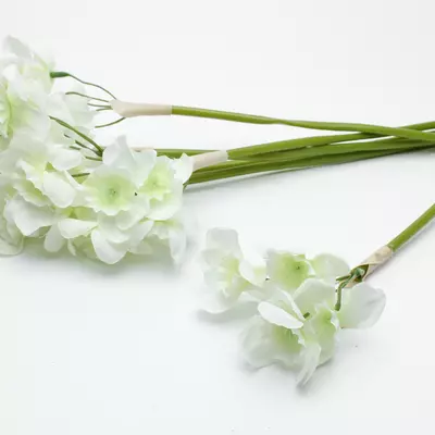 Цветы искусственные Нарциссы d=5,5 см, h=40 см белый НТ35/2
