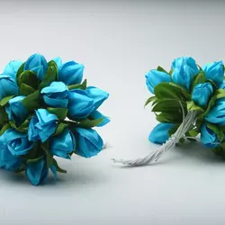 Бутончики тканинні яскраві блакитні