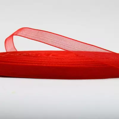 Лента из органзы 0,6 см красная