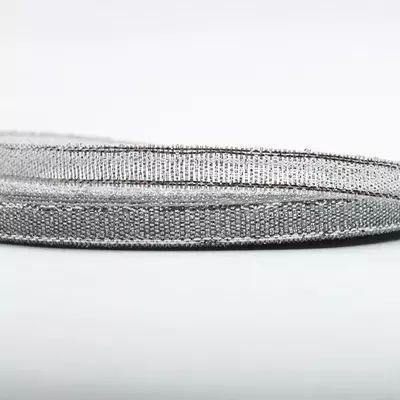 Лента из парчи 0,6 см серебряная