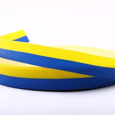 Репсова стрічка 1,2 см український прапор