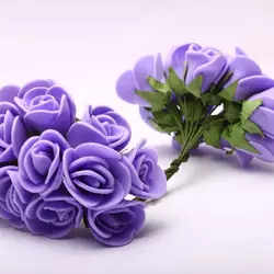 Розы из латекса маленькие фиолетовые d=1,5 см