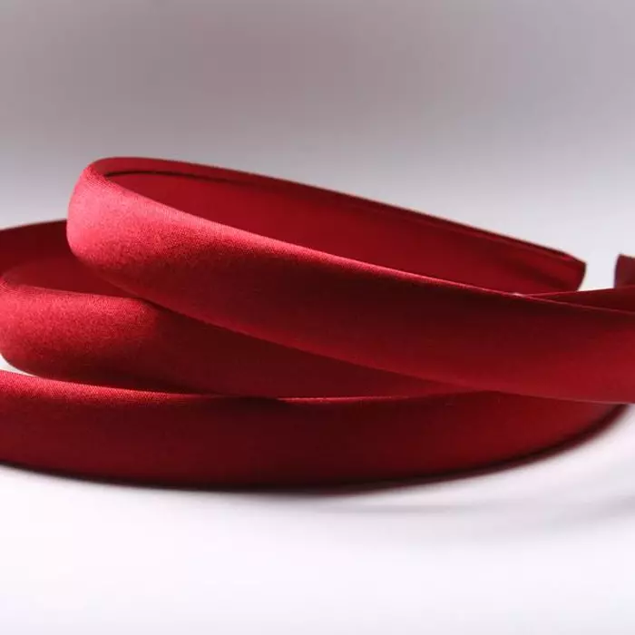 Ободок в ткани 1,4 см бордо (z5)