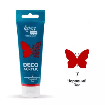 Краска акриловая для декора матовая 75 мл Rosa красная Deco Acrylic