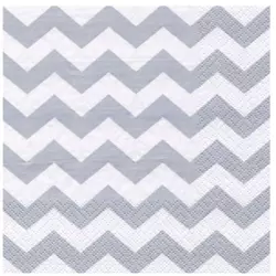 Серветка для декупажу 33x33 см Зигзаг, сірі 17,5 г / м2