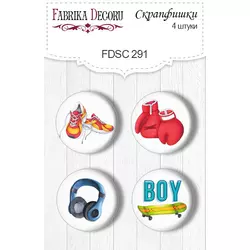 Фішки для скрапбукінгу металеві набір d = 25 мм Boy