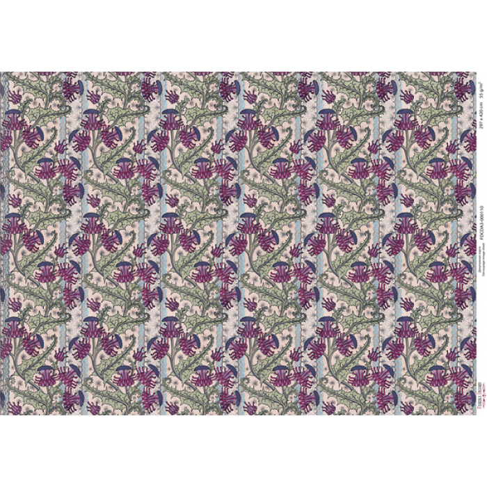 Декупажная карта обои с чертополохом. Купить в Киеве с доставкой по ...