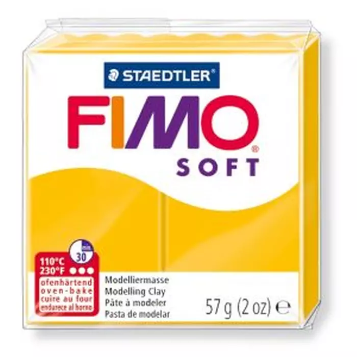Полімерна глина Fimo Soft 57 г жовта 
