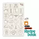 Чіпборд для скрапбукінгу 12,6х20 см Recipe book 2 білий картон 