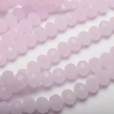 Хрустальные бусины рондель 6 мм пыльно-розовые