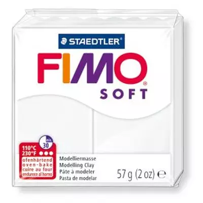 Полімерна глина Fimo Soft 57 г біла