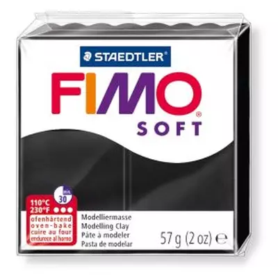 Полімерна глина Fimo Soft 57 г чорна