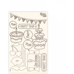 Чіпборд для скрапбукінгу 12,8х20см Cake delicious 4 білий картон