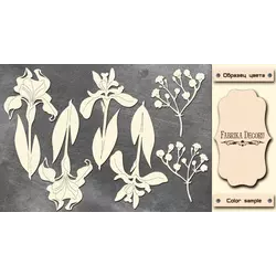 Чипборды для скрапбукинга набор Ирисы Kraft-Milk