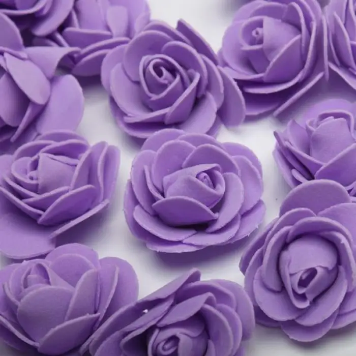 Головка розы латексная пионовидная фиолетовая 4,5 см купить по цене 0. ...