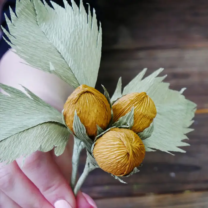 Создание орешков из конфет и гофрированной бумаги: простой и вкусный рецепт Создание орешков из конфет и гофрированной бумаги: простой и вкусный рецепт