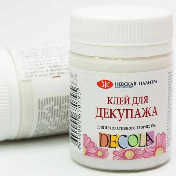 Материалы для кракелюра и декупажа - Клей для декупажа по ткани «Decola»