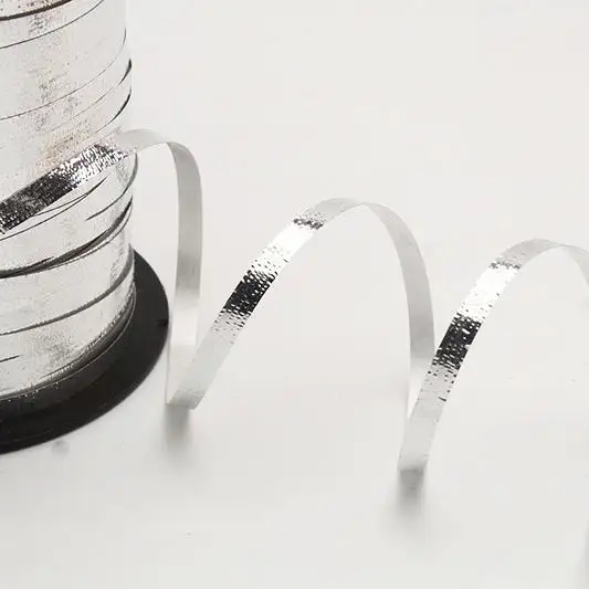 Лента для цветов и подарков текстурная 5 мм серебряная купить по цене 8 ...