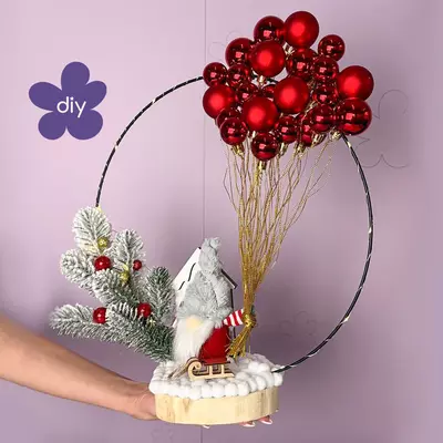 DIY MK Новорічний гном з кульками
